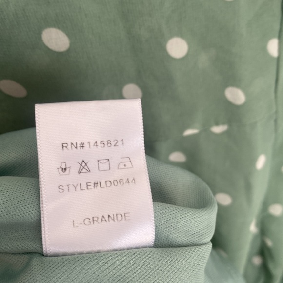 (A10) NEW Listicle Large Polka Dot necktie midi Dress, Size Large, NWOT - Picture 11 of 12